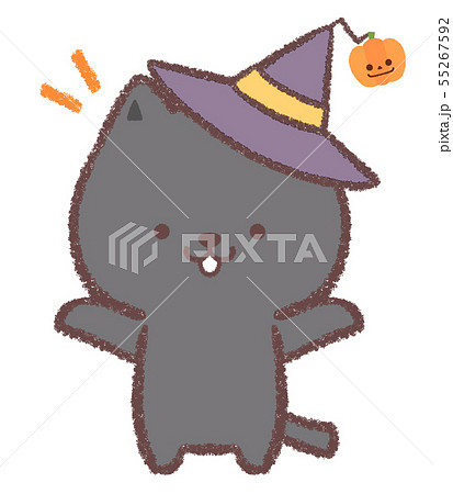 ハロウィンクロネコのイラスト素材