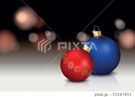 Vector realistic christmas still life with two Vector realistic christmas still life with two 55267855