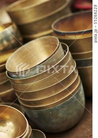 韓国のアンティーク真鍮食器の写真素材 [55268229] - PIXTA