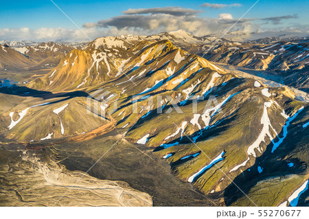 Iceland nature reserve landmannalaugar highlands.の写真素材 [55270677] - PIXTA