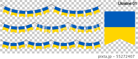 ウクライナの国旗のガーラーンド　ベクターデータ（bunting garland） 55272407