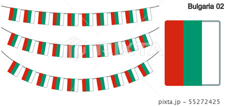ブルガリアの国旗のガーラーンド　ベクターデータ（bunting garland）
