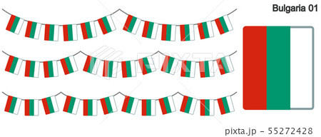 ブルガリアの国旗のガーラーンド　ベクターデータ（bunting garland）