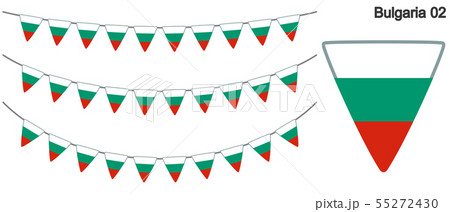 ブルガリアの国旗のガーラーンド　ベクターデータ（bunting garland）