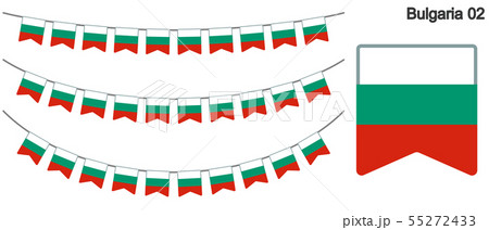 ブルガリアの国旗のガーラーンド　ベクターデータ（bunting garland）