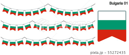 ブルガリアの国旗のガーラーンド　ベクターデータ（bunting garland）