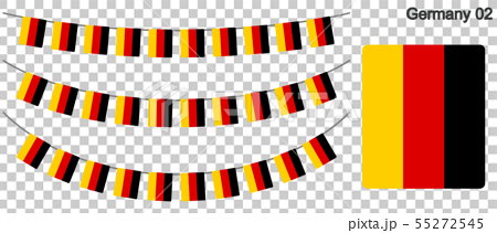 ドイツの国旗のガーラーンド ベクターデータ Bunting Garland のイラスト素材