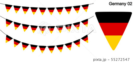 ドイツの国旗のガーラーンド ベクターデータ Bunting Garland のイラスト素材
