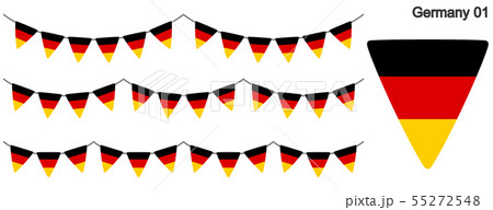 ドイツの国旗のガーラーンド ベクターデータ Bunting Garland のイラスト素材