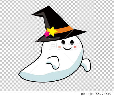 ハロウィン おばけ 幽霊 ゴースト 祭り 帽子 星 かわいいのイラスト素材