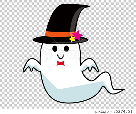 ハロウィン おばけ 幽霊 ゴースト 祭り 帽子 星 かわいいのイラスト素材