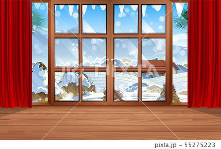 glass door of the house in snowday glass door of the house in snowday 55275223