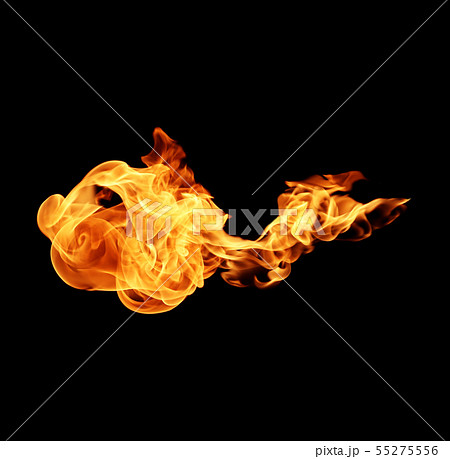 Fire flames collection isolated on black Fire flames collection isolated on black 55275556