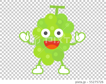 マスカットのキャラクターのイラスト素材