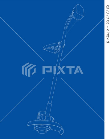 Outline trimmer grass cutter. Vector 55277785