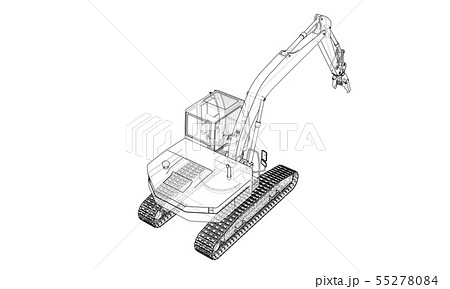 Outline sloopkraan concept. Vector Outline sloopkraan concept. Vector 55278084