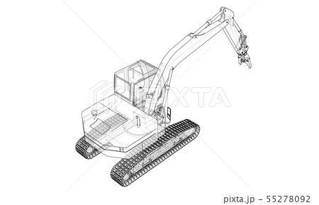 Outline sloopkraan concept. Vector Outline sloopkraan concept. Vector 55278092