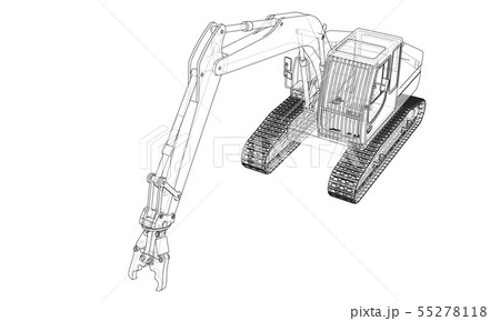 Outline sloopkraan concept. Vector Outline sloopkraan concept. Vector 55278118