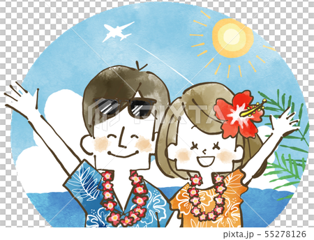 夫婦-カップル-ハネムーン-水彩 夫婦-カップル-ハネムーン-水彩 55278126