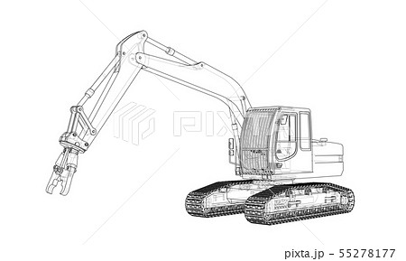Outline sloopkraan concept. Vector Outline sloopkraan concept. Vector 55278177