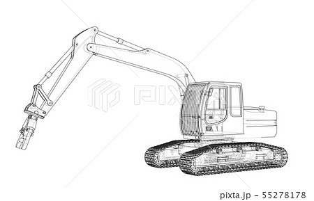 Outline sloopkraan concept. Vector 55278178