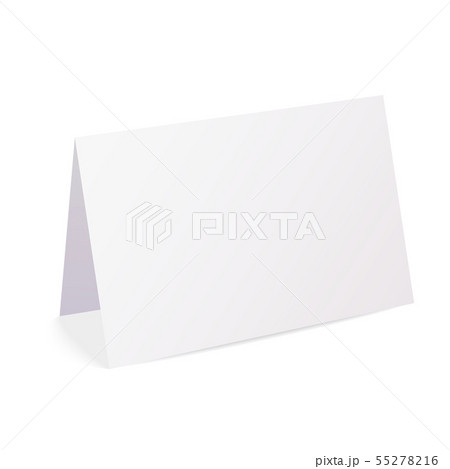 Realistic blank folded paper card isolated on 55278216