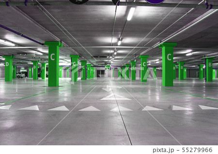 empty big underground parking 55279966