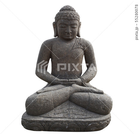 Statue of Buddha in white background Statue of Buddha in white background 55280078
