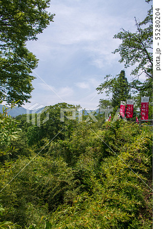 名胡桃城址からの景観　群馬県みなかみ町　 55280204