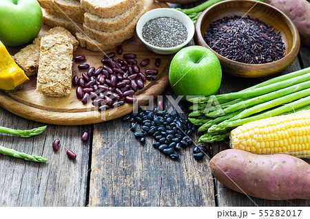 Healthy food and nutrition Nuts and fruits 55282017