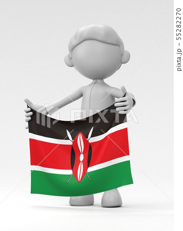 国旗を掲げるケニアのスポーツ選手 55282270