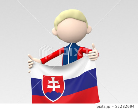 国旗を掲げるスロバキアのスポーツ選手 55282694