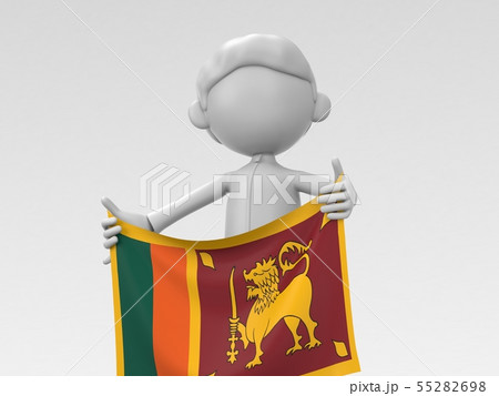 国旗を掲げるスリランカのスポーツ選手 55282698
