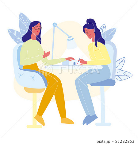 Express Manicure Service Flat Vector Illustration Express Manicure Service Flat Vector Illustration 55282852
