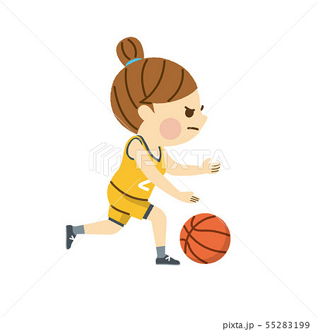 バスケットボール 女性のイラスト素材