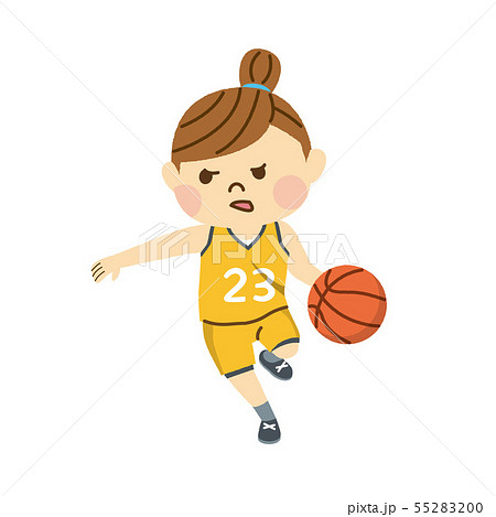 バスケットボール 女性のイラスト素材 5520