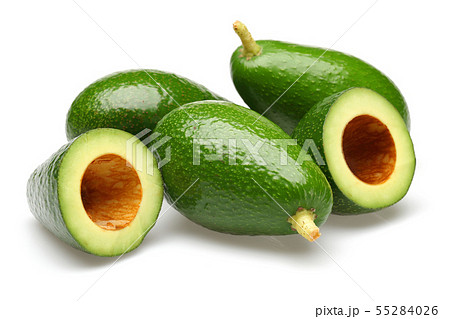 Whole and half green avocados isolated Whole and half green avocados isolated 55284026