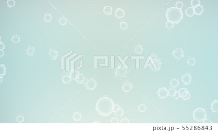 CGバブル　多数の歪んだ気泡　水色 55286843
