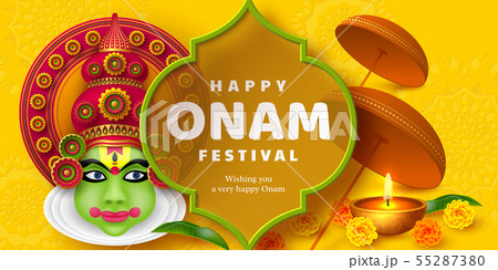 Onam festival background for South India. - Stock Illustration [55287380] -  PIXTA