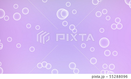 CGバブル　多数の気泡　紫色　ピンク色 55288096