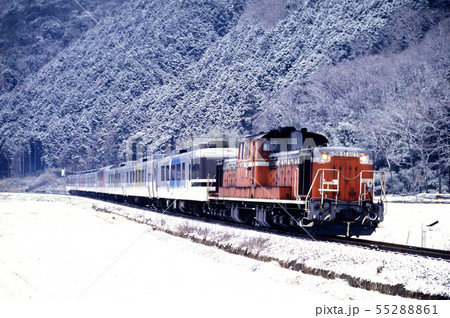 1996年　雪景色の播但線を行くDD51お座敷客車あすか団臨 55288861