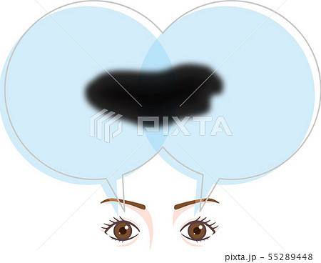 目の症状　視野の欠如 55289448