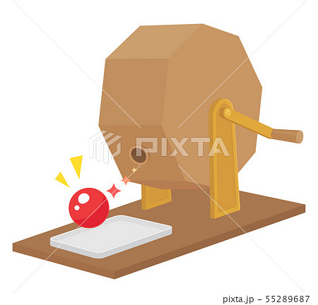 福引きのガラガライラスト_当たり_赤 福引きのガラガライラスト_当たり_赤 55289687