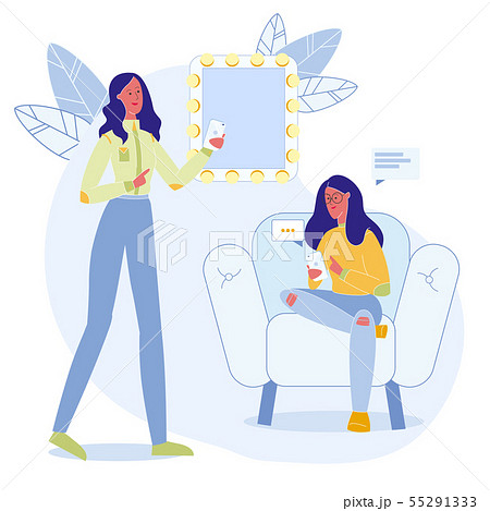 Online Communication Flat Vector Illustration Online Communication Flat Vector Illustration 55291333