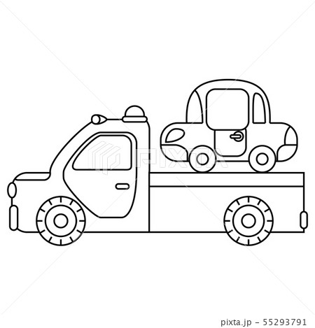 Towing truck for transportation emergency cars. 55293791