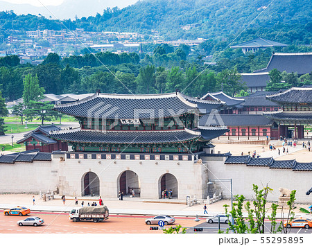 ソウル　光化門と景福宮 55295895