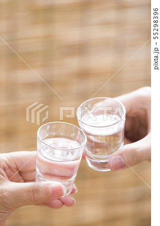 日本酒の冷酒で乾杯 日本酒の冷酒で乾杯 55298396
