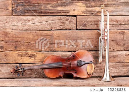 Classic music violin and trumpet. Classic music violin and trumpet. 55298828