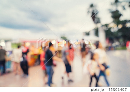 Abstract blur background in night market at Abstract blur background in night market at 55301497