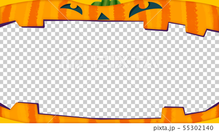 背景 ハロウィン かぼちゃ フレームのイラスト素材